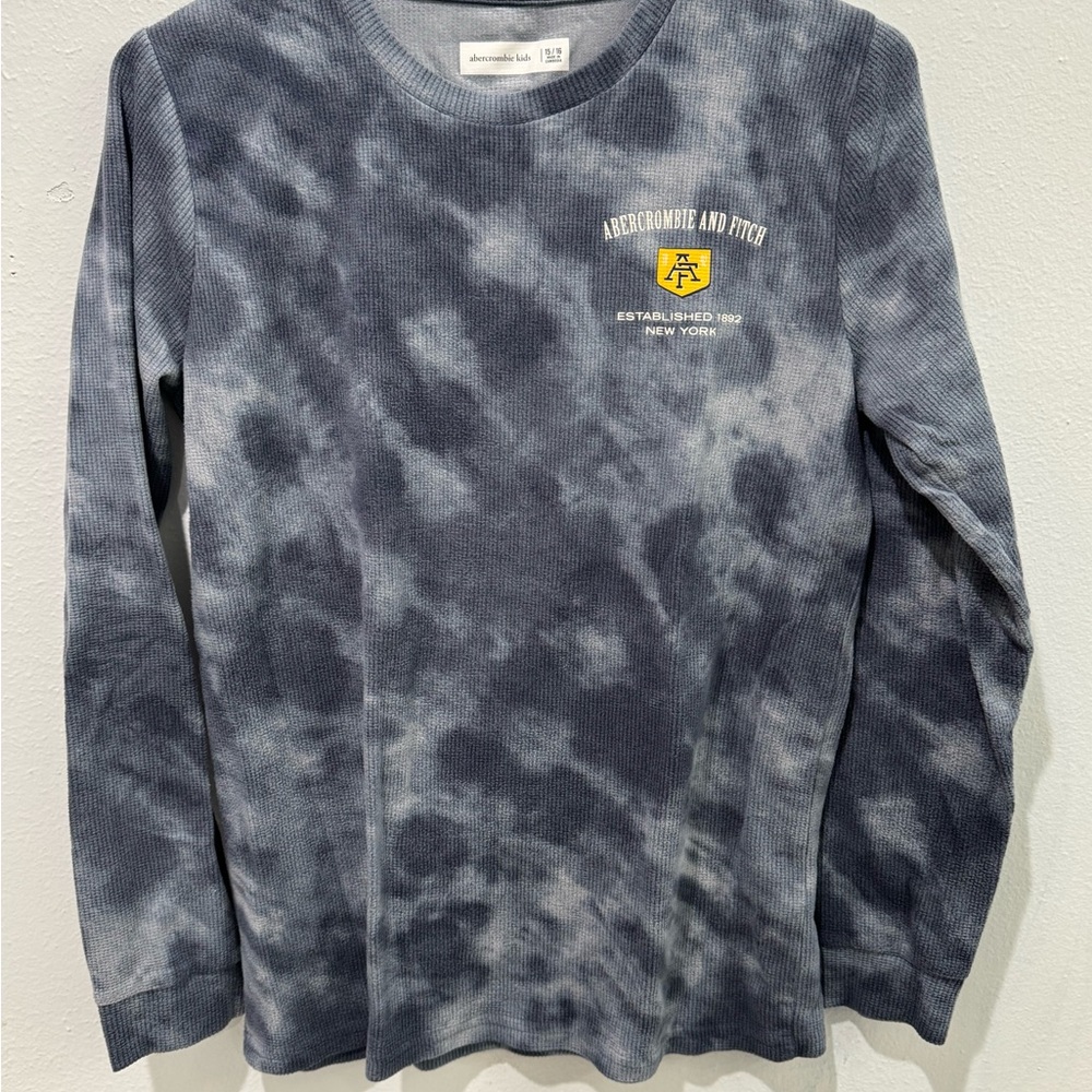 Abercrombie & Fitch Kids Long Sleeve Tie-Dye Shirt - Gray